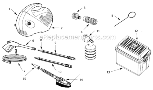 Page A Diagram and Parts List for PW1347C  Campbell Hausfeld Pressure Washer